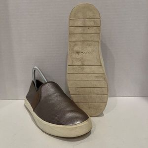 Vince Blair Metallic Silver Mirrorball/Disco Ball Leather Slip-On Sneaker Size 7